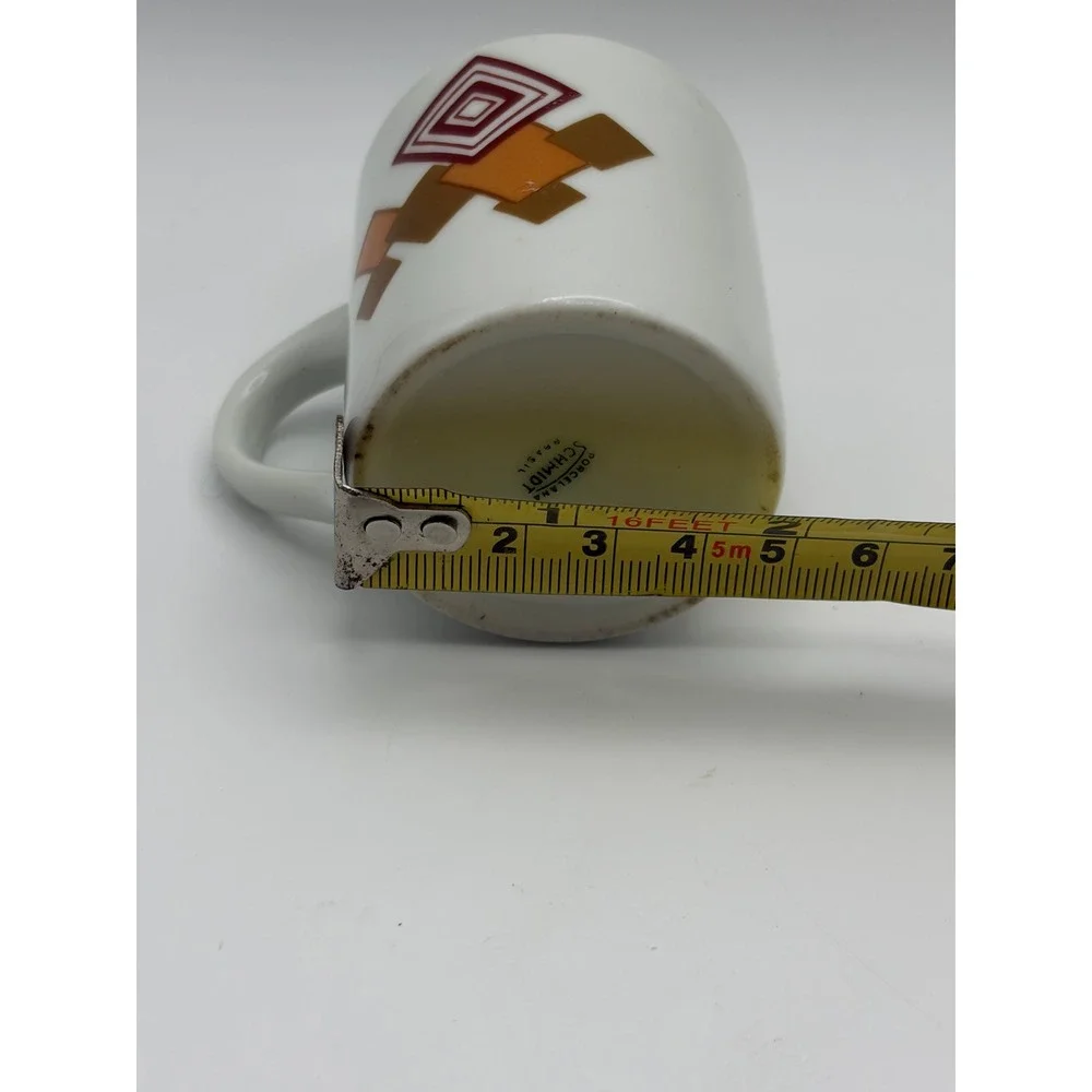 Mid Century espresso mug Porcelana Schmidt in brazil, retro vintage geometric
